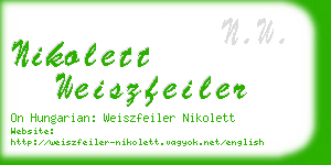 nikolett weiszfeiler business card